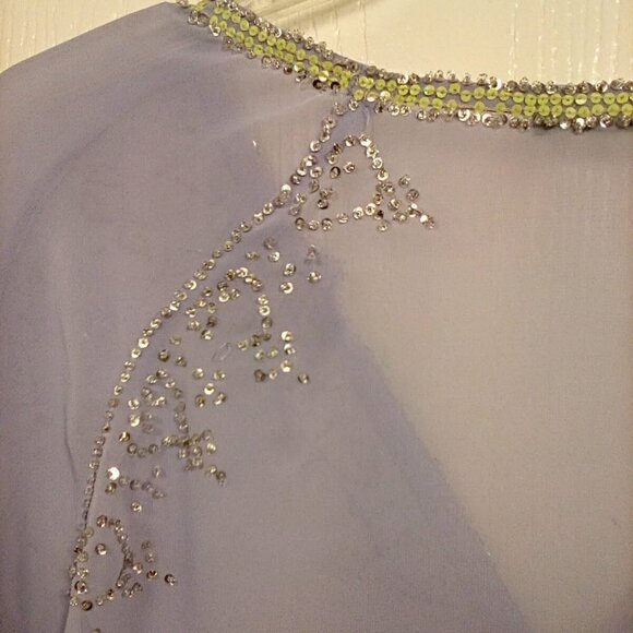 Daisy Fuentes Beaded Longsleeve Light Blue Top XL-XXL - Picture 10 of 16